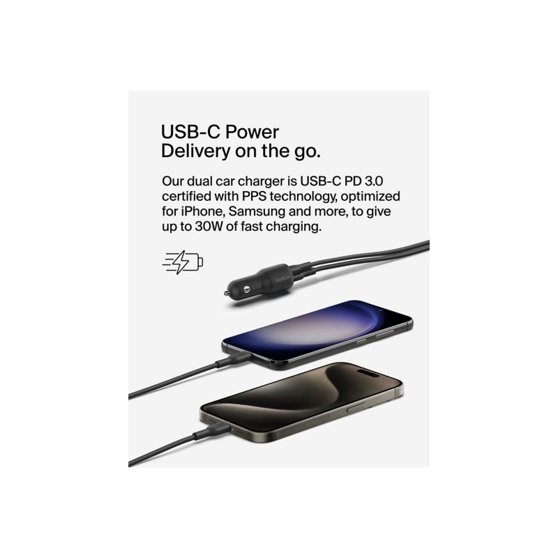 Baseus 65W Car Charger (USB-C + USB-A)