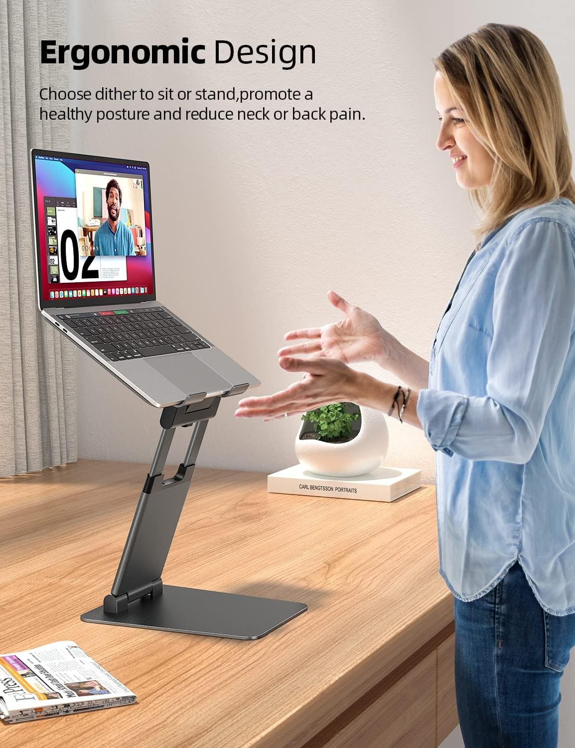 Nulaxy Adjustable Laptop Stand (Aluminum)