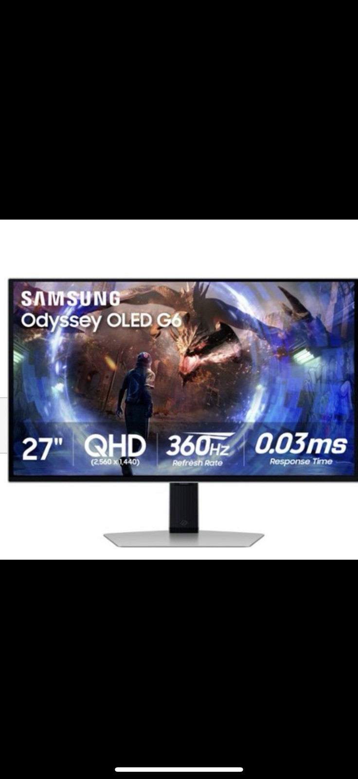 Samsung Odyssey OLED G6 27″ QHD 360Hz
