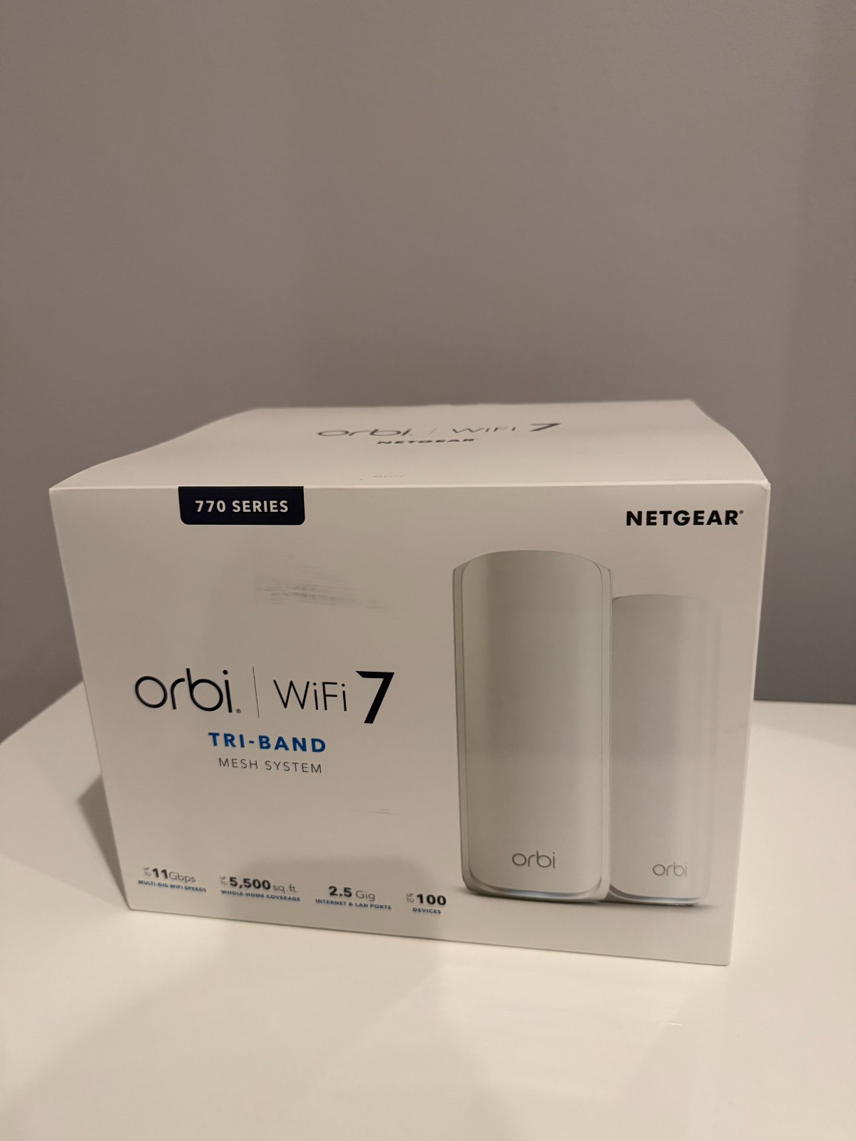 Netgear Orbi 770 BE11000 WiFi 7 Mesh System (3-Pack)