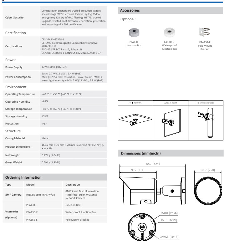 Dahua IPC-HFW2439S-SA-LED 4MP Full-Color Bullet Camera